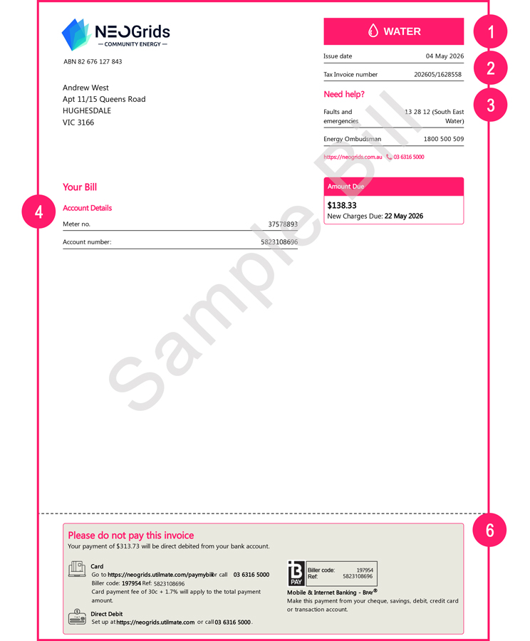 Water bill